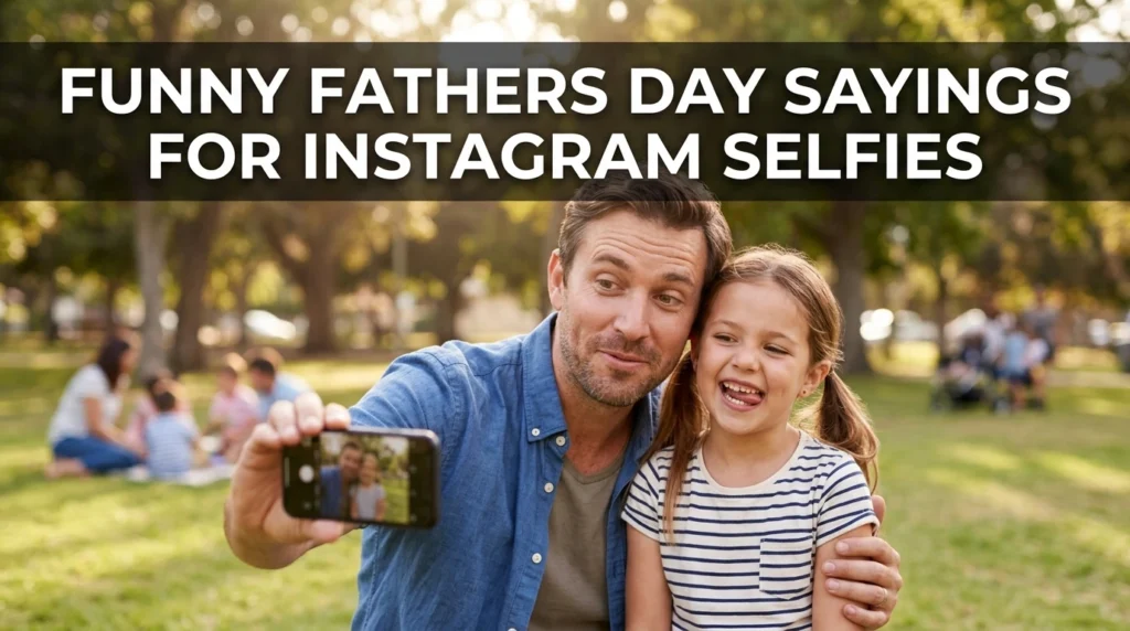 funny fathers day saying for instagram selfies