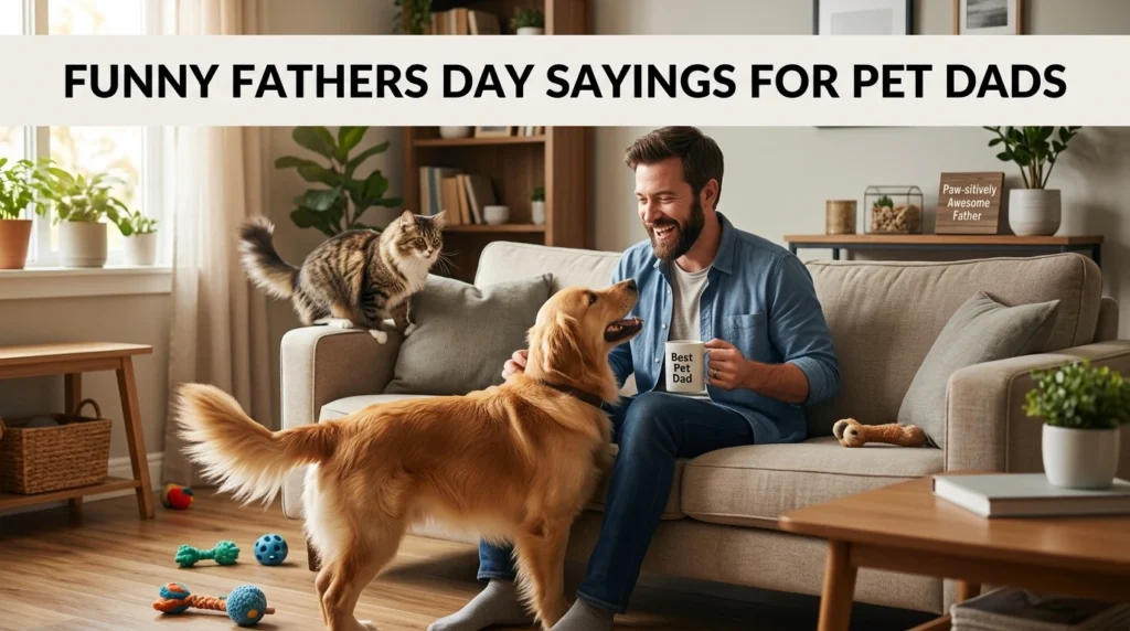 funny fathers day saying for pet dads