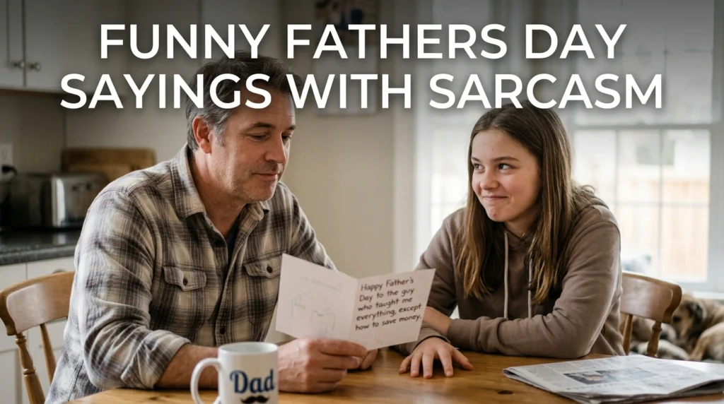funny fathers day saying with sarcasm