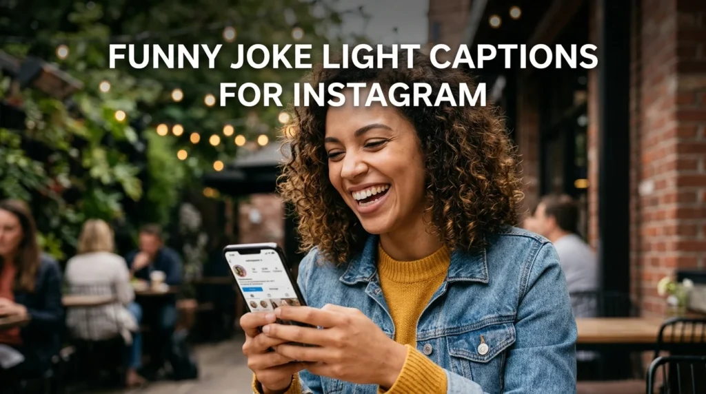 funny joke light captions for instagram