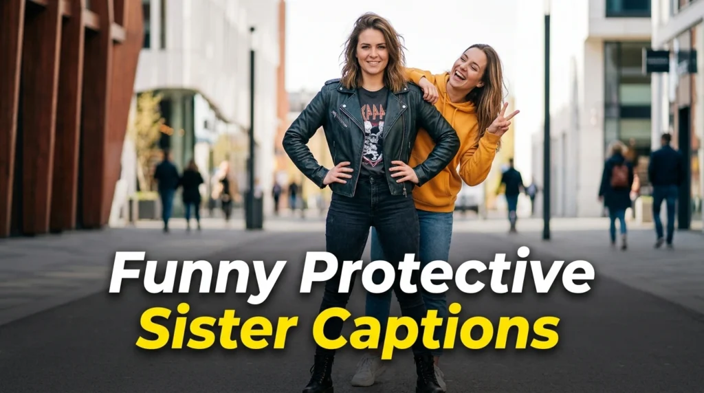funny protective sister captions