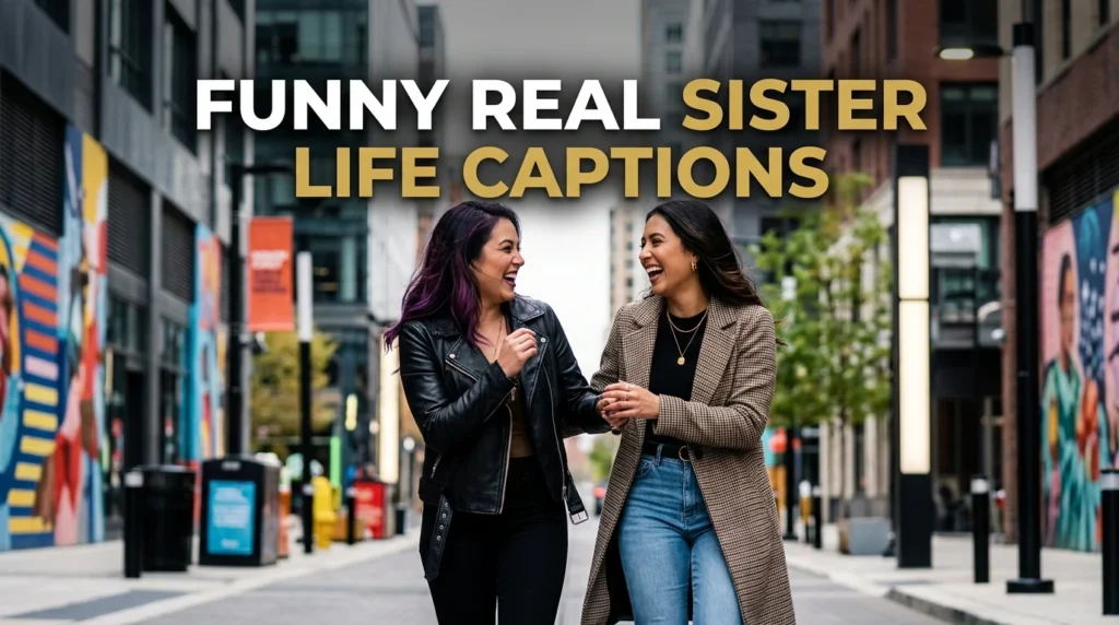 funny real sister life captions
