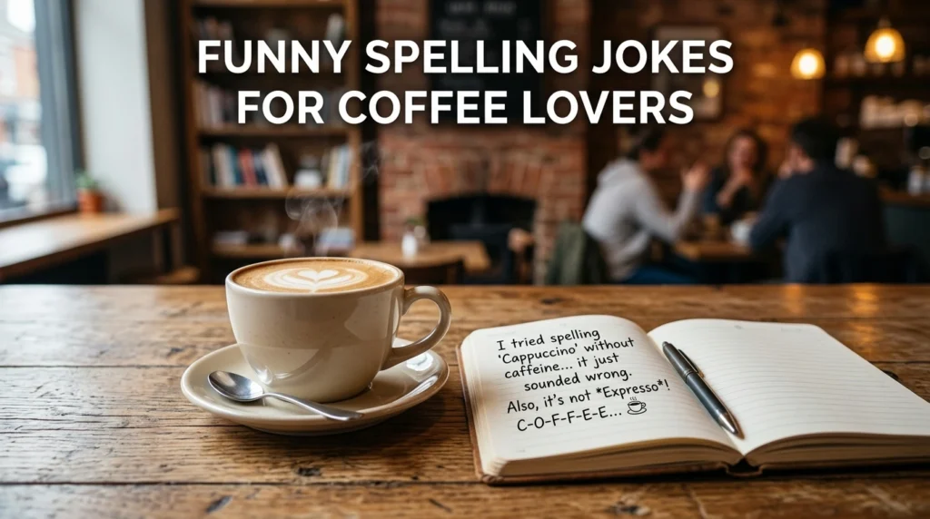 funny spelling jokes for coffee lovers