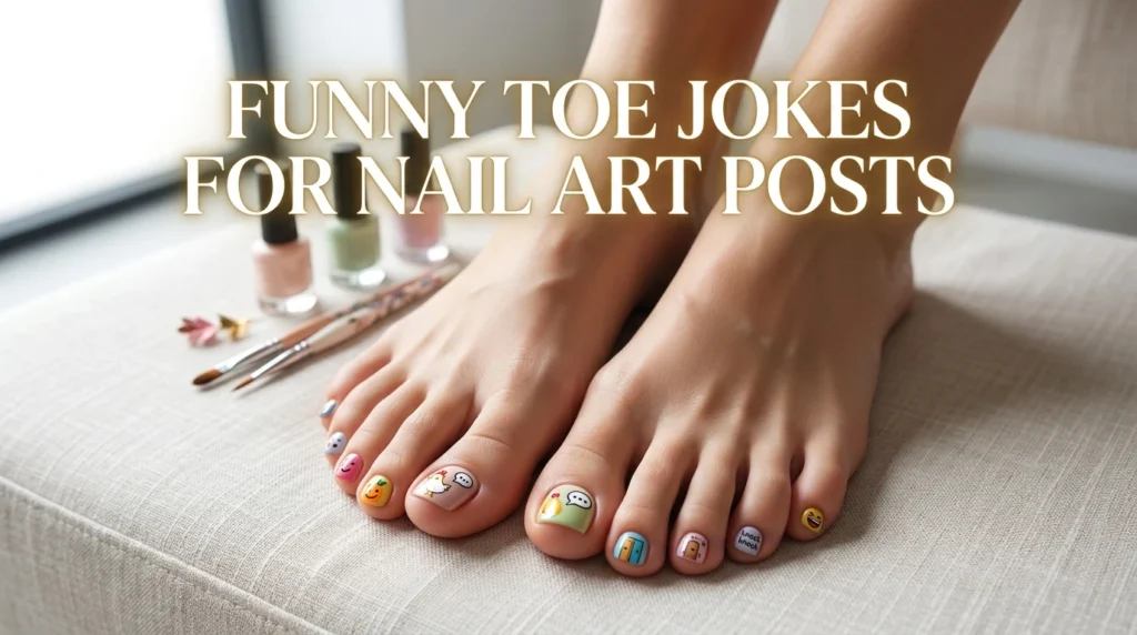 funny toe jokes for nail art posts