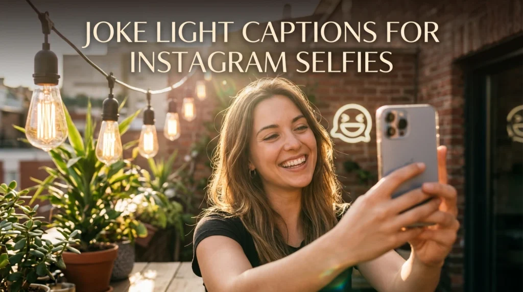 joke light captions for instagram selfies