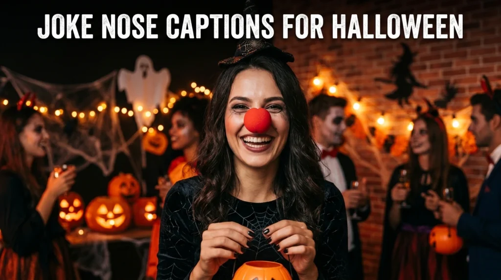 joke nose captions for halloween