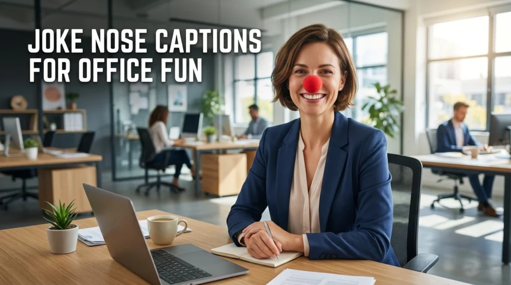 joke nose captions for office fun