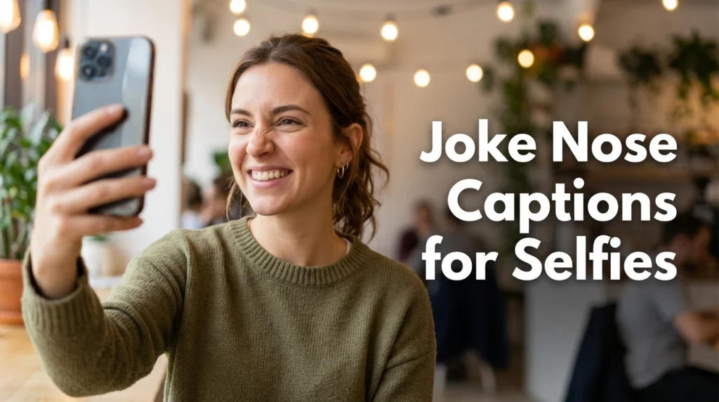 joke nose captions for selfies