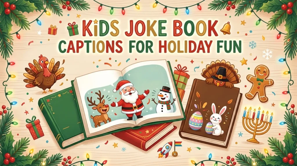 kids joke book captions for holiday fun