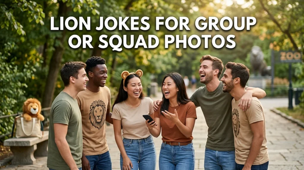 Lion Jokes For Group Or Squad Photos