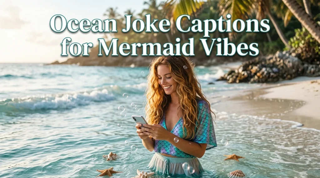 Ocean Joke Captions for Mermaid Vibes