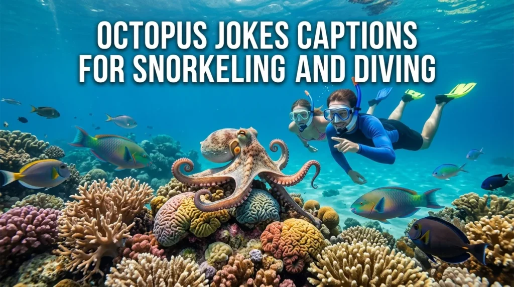 Octupus Jokes Captions For Snorkeling And Diving