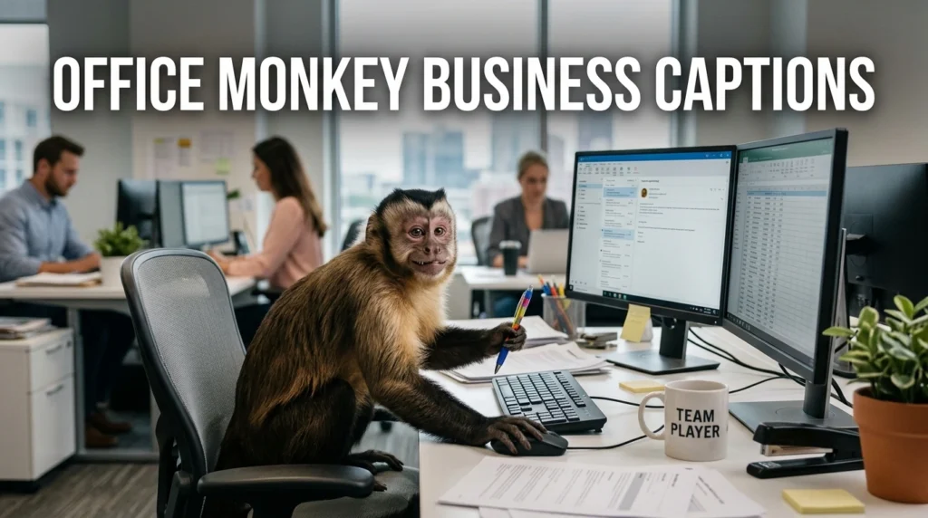 Office Monkey Business Captions