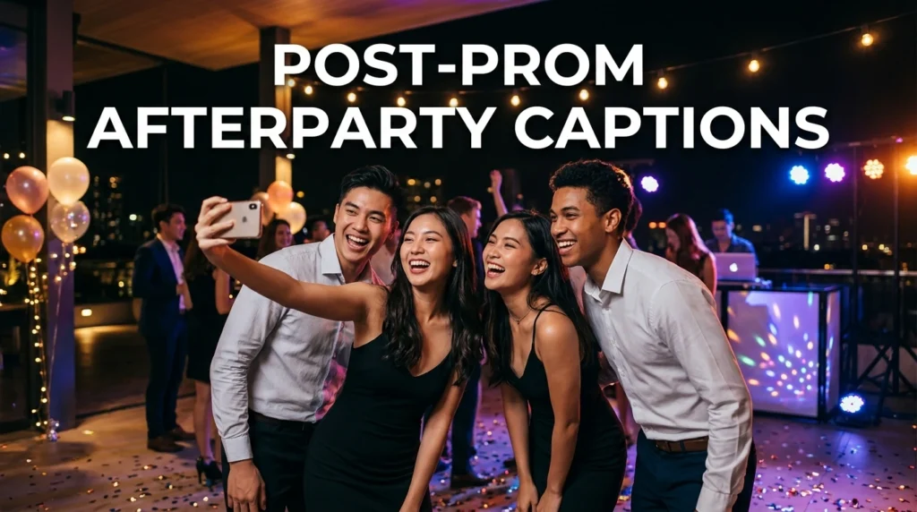 Post-Prom Afterparty Captions