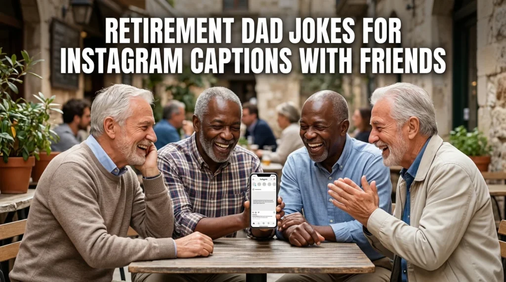 Retirement Dad Jokes for Instagram Captions with Friends