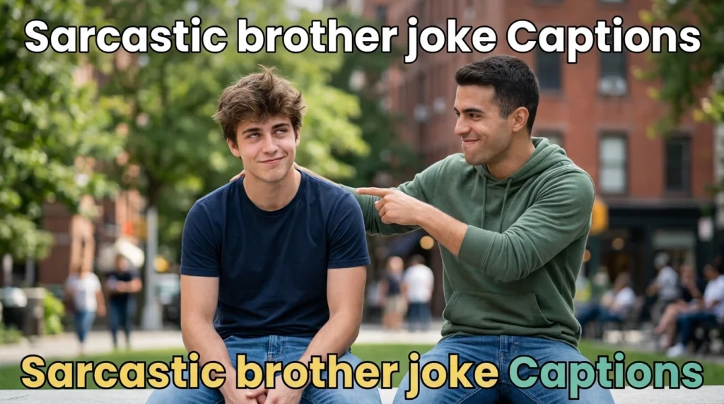 sarcastic brother joke captions