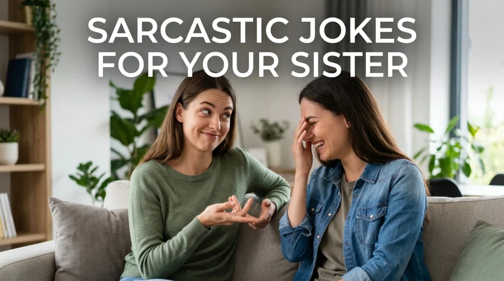 sarcastic jokes for your sister