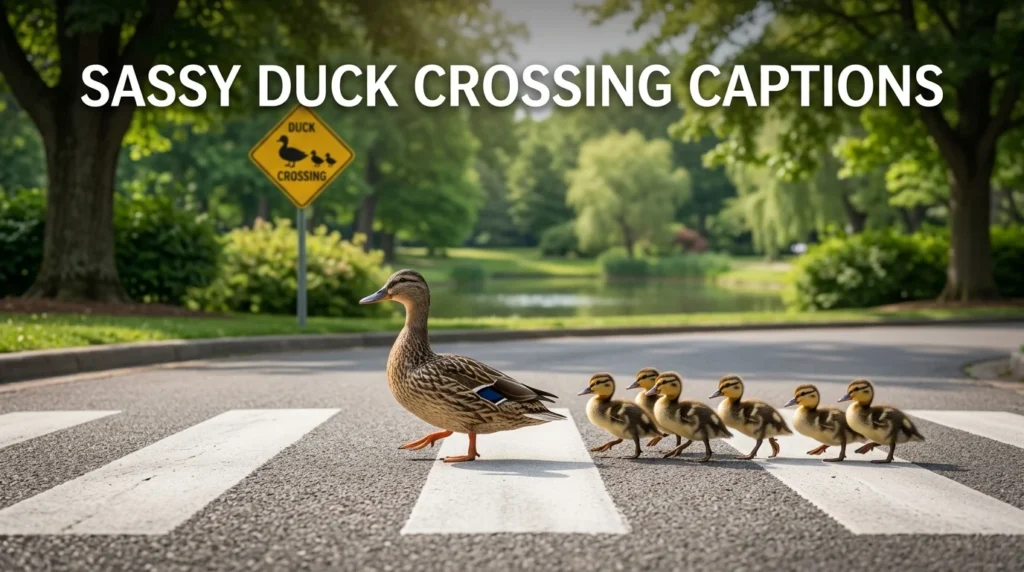 Sassy Duck Crossing Captions