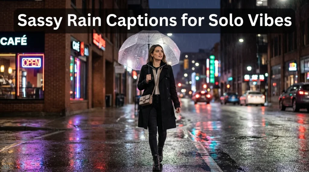 Sassy Rain Captions for Solo Vibes
