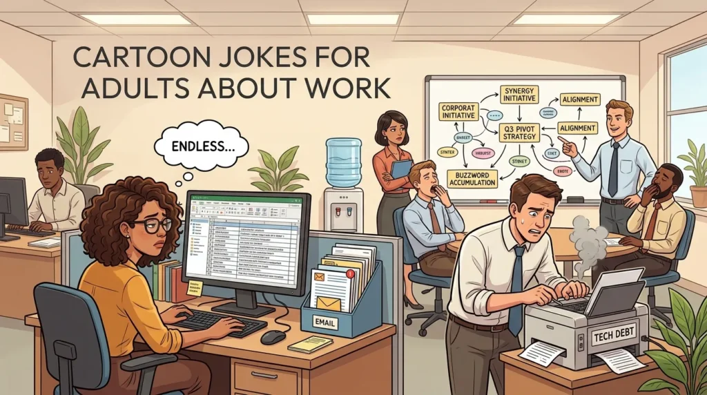 cartoon jokes for adults about work