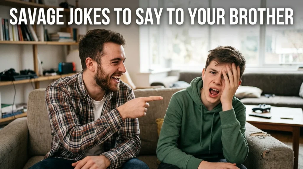 savage jokes to say to your brother