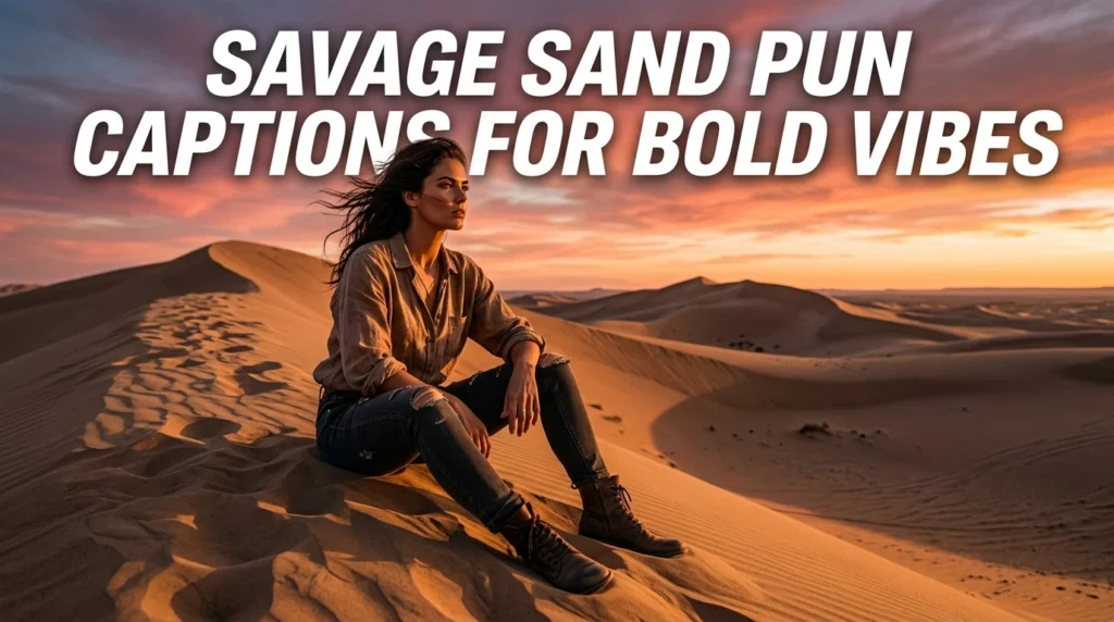 Savage Sand Pun Captions for Bold Vibes