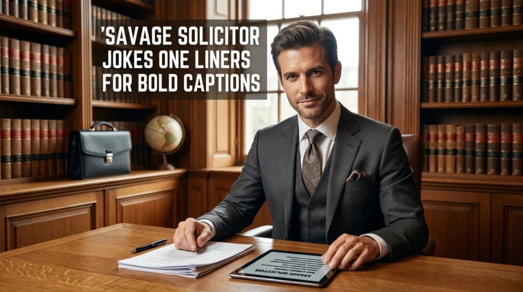 Savage Solicitor Jokes One Liners for Bold Captions