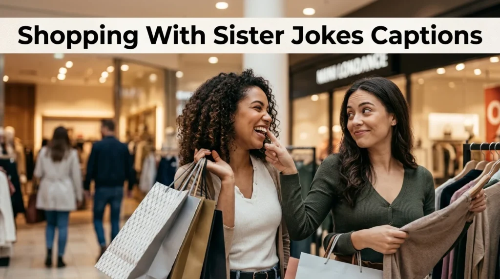 shopping with sisters jokes captions