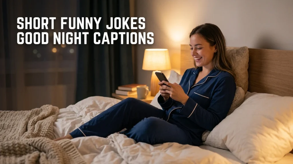 short funny jokes good night captions