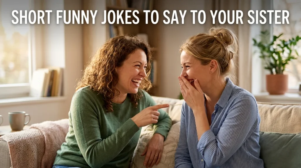 short funny jokes to say to your sister