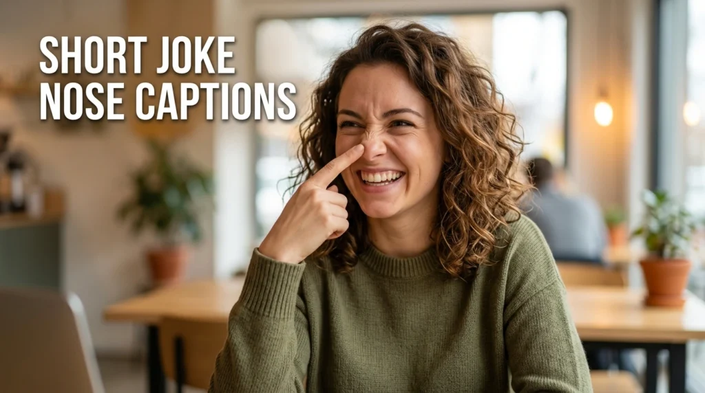 short joke nose captions