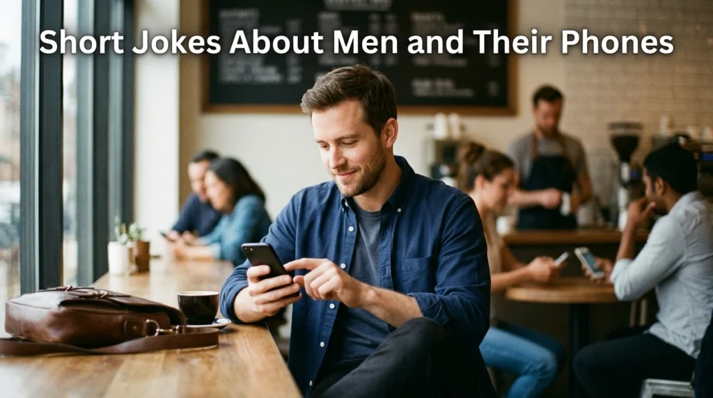 Short Jokes About Men and Their Phones