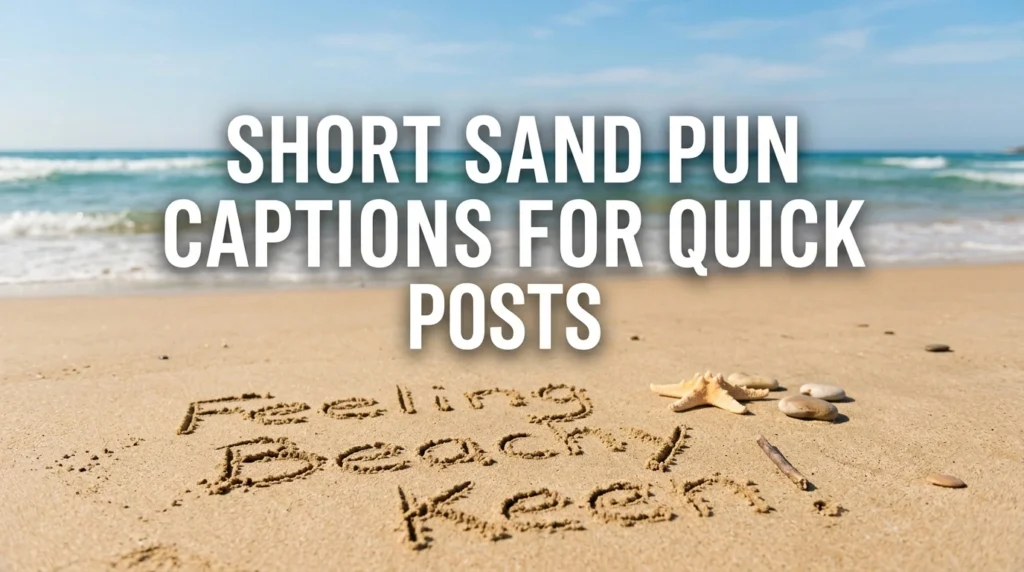 Short Sand Pun Captions for Quick Posts