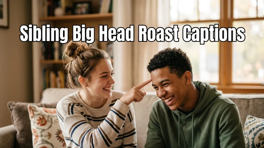 Sibling Big Head Roast Captions