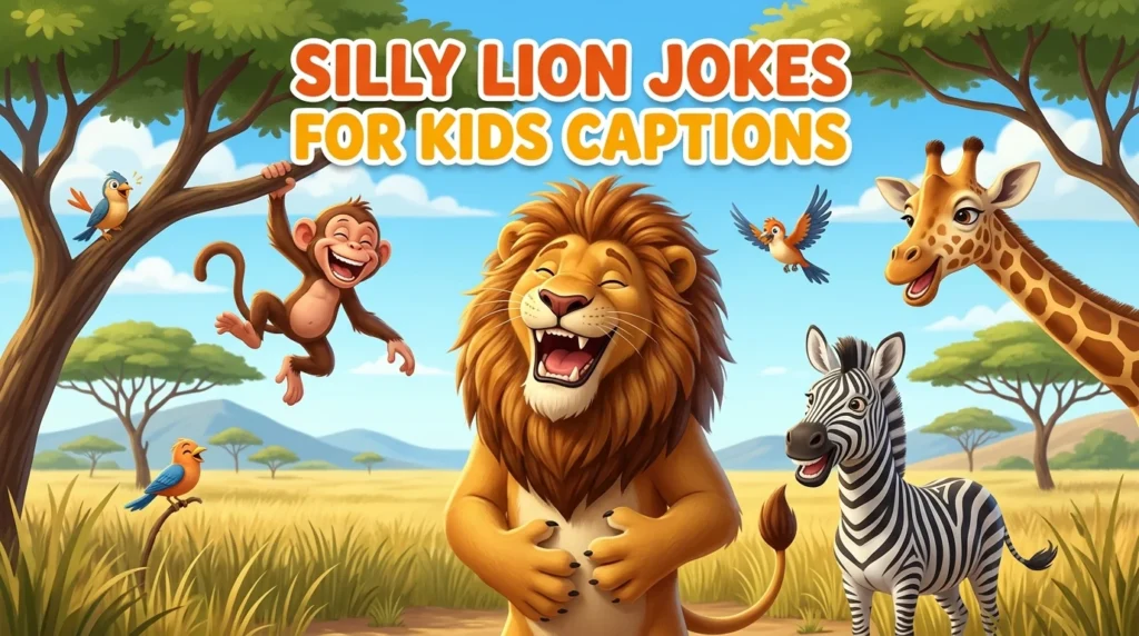 Silly Lion Jokes for Kids Captions