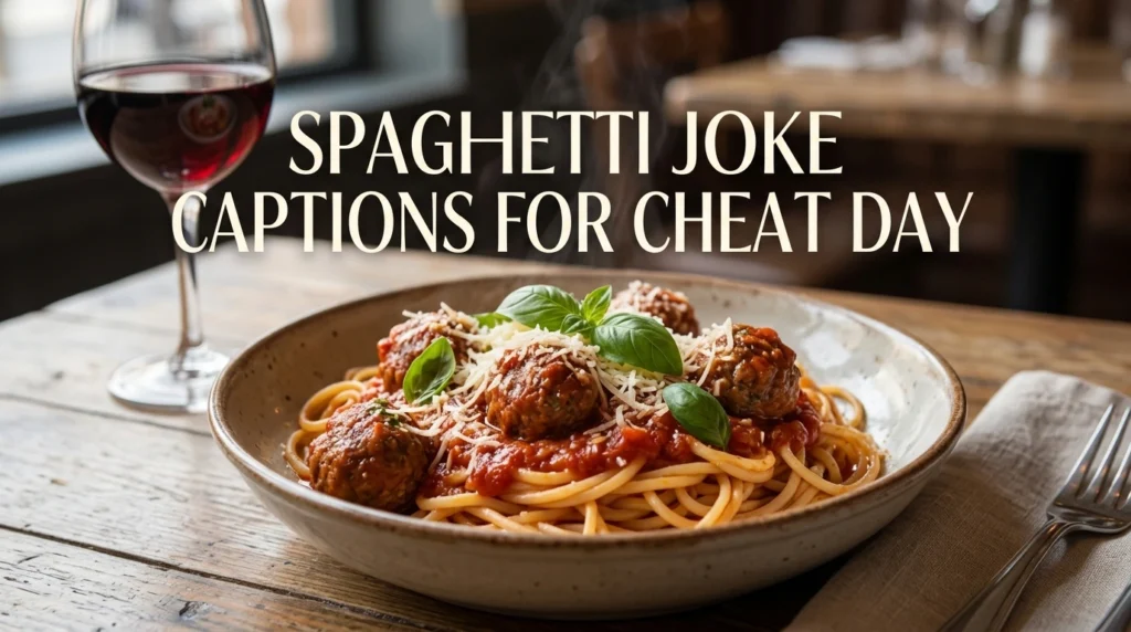Spaghetti Joke Captions for Cheat Day