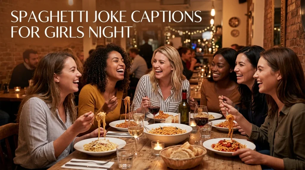Spaghetti Joke Captions for Girls Night