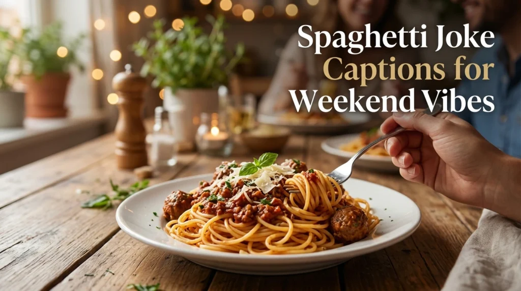 Spaghetti Joke Captions for Weekend Vibes