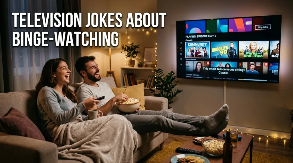 Television Jokes About Binge-Watching