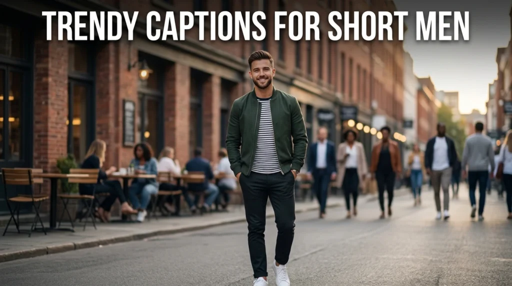 Trendy Captions for Short Men