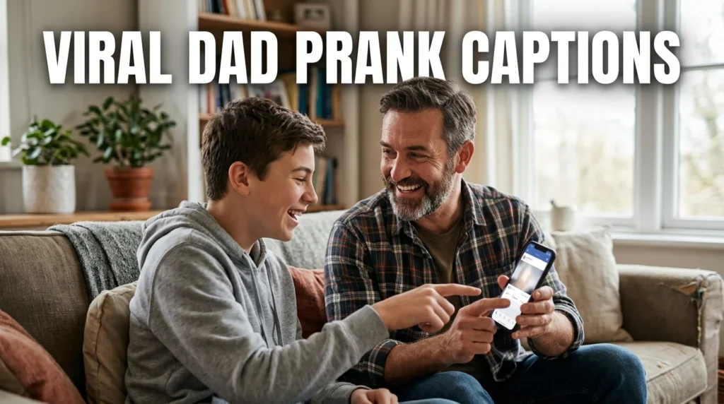 viral dad prank captions