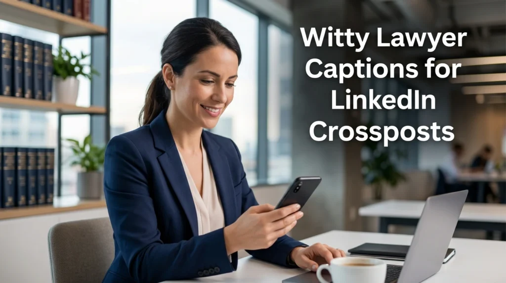 Witty Lawyer Captions for LinkedIn Crossposts