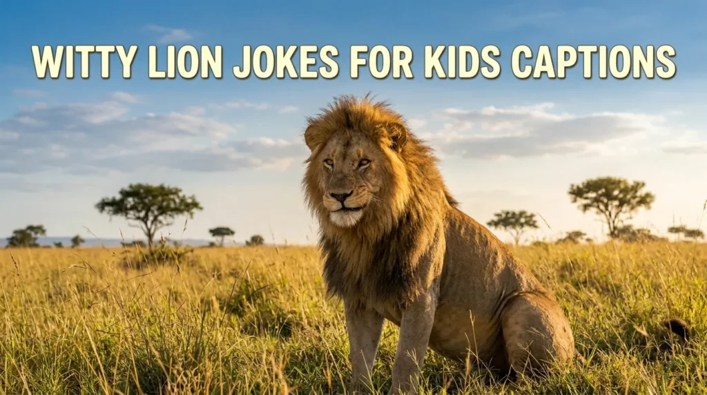 Witty Lion Jokes for Kids Captions