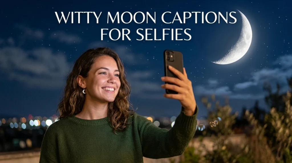 Witty Moon Captions for Selfies