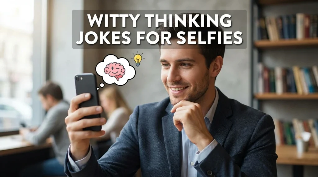 Witty Thinking Jokes for Selfies