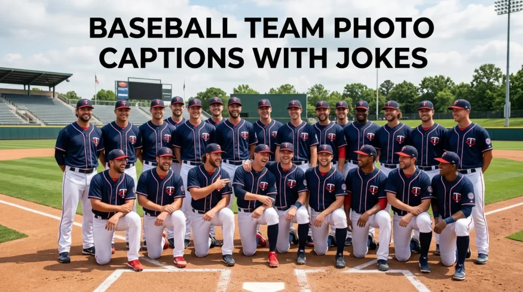 Baseball Team Photo Captions with Jokes