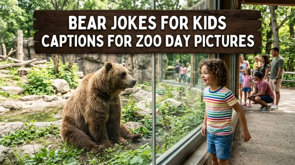 Bear Jokes for Kids Captions for Zoo Day Pictures