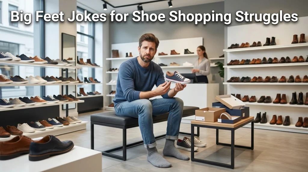 Big Feet Jokes for Shoe Shopping Struggles