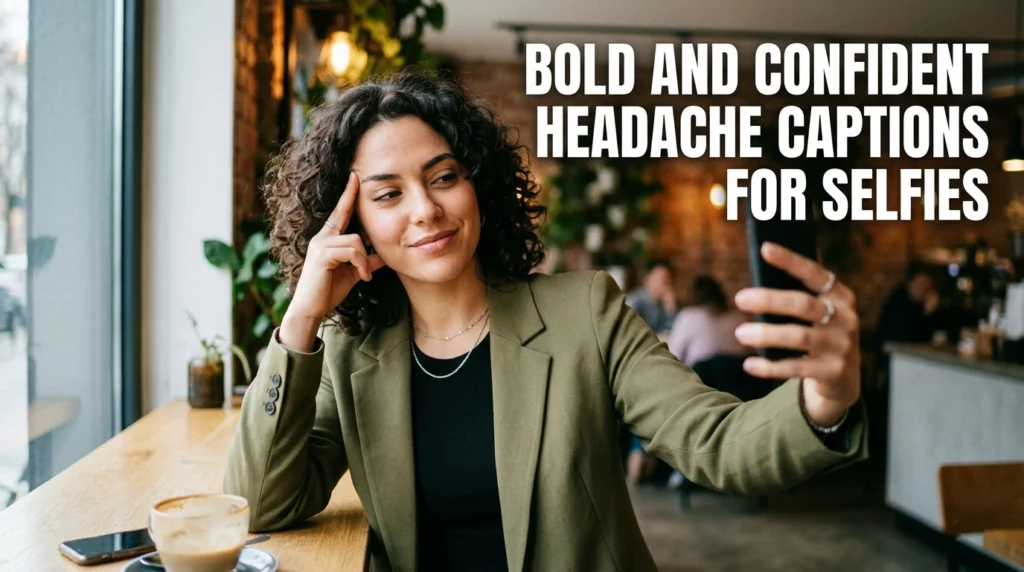 Bold And Confident Headache Captions For Selfies
