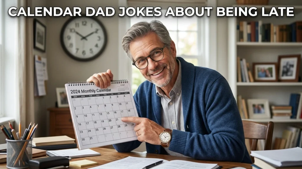 Calendar Dad Jokes About Being Late